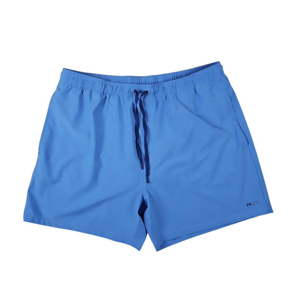 Huk Pursuit Mens Volley Swim/Fishing Shorts Men's XXL Blue 5" Inseam Lined